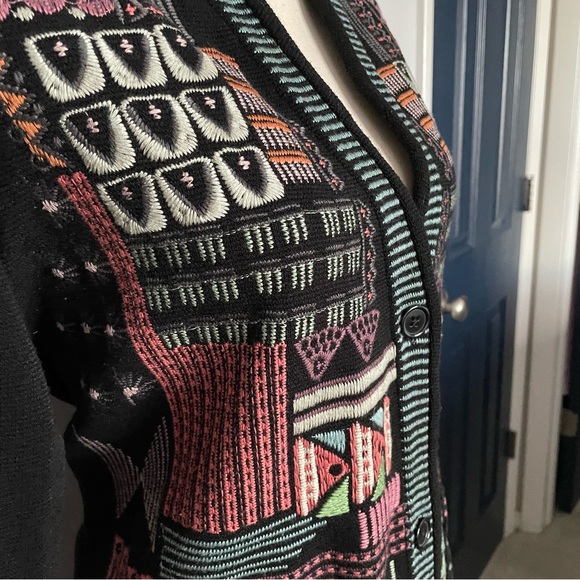 Johnny Was Biya Kane Embroidered Cardigan - Picture 4 of 13